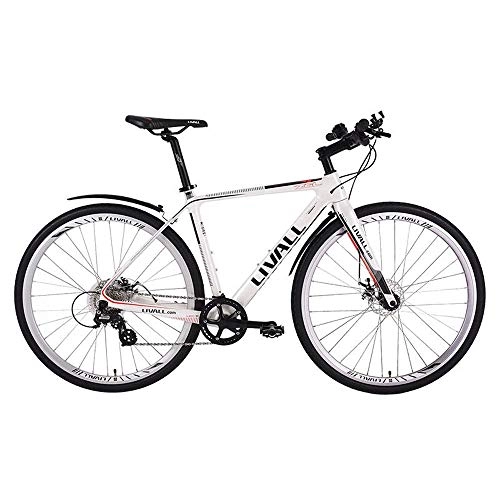 Mountain Bike : LLVAIL Carbon Fiber Road Bike Bicycle Smart Bicycle Speed Change Ultra Light Disc Brake Mountain Bike With Disc Brake 24 Speeds Drivetrain (Size : L)