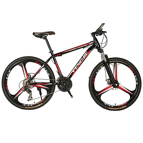 Mountain Bike : LNX Mountain bike-double disc brakes-unisex variable speed cross-country bike (30 speed), student light bike-junior high school outdoor cycling trip (24 / 26inch)