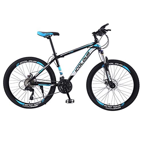 Mountain Bike : LNX Student mountain bike - high carbon steel variable speed road bike - dual disc brakes-24 / 26inch (21 / 24 / 27 / 30 speed) unisex