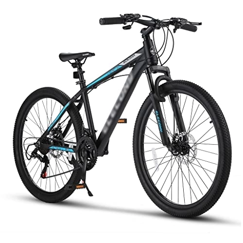 Mountain Bike : LOEBKE 26 Inch Mountain Bike Bicycle for Adults, 21-Speed Mountain Bike with Disc Brake, Aluminium Frame Bike