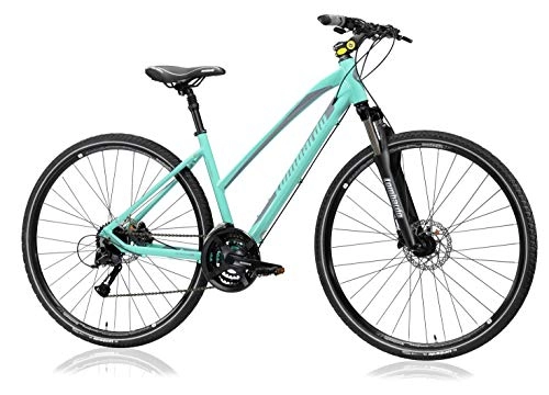 Mountain Bike : Lombardo Amantea 200 28 Inch 43 cm Woman 24SP Hydraulic Disc Brake Mint Green