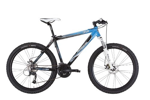 Mountain Bike : Lombardo Sestriere 350 Mens' Mountain Bike Blue / White, 21" inch alloy frame, 24 speed suntour xcm-rl fork Shimano m486 hydraulic disc-brakes
