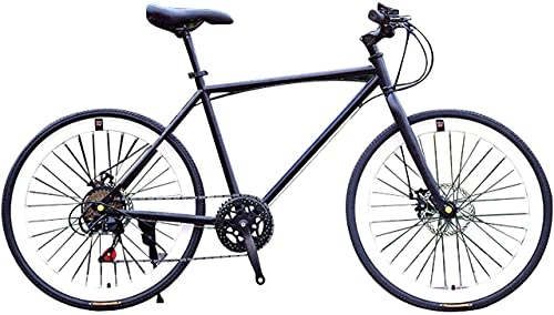Mountain Bike : lqgpsx 24inch Wheel Adult Extreme Sport Mountain Bike, for 7speed Road Fixed Gear Bicycle Men Front Fork Double Disc Brake Ride, for Urban Environment and Commuting To and From Get Off Work