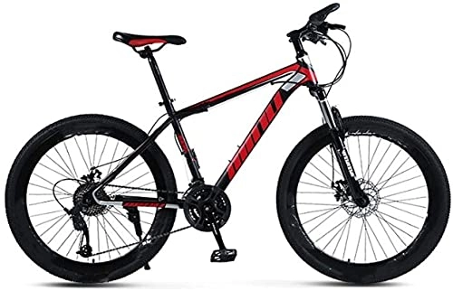 Mountain Bike : lqgpsx 26 Inch Mountain Bike, Disc Brake Shock Absorption 24 Speeds Disc Brakes Snow Bicycle, for Urban Environment and Commuting To and From Get Off Work
