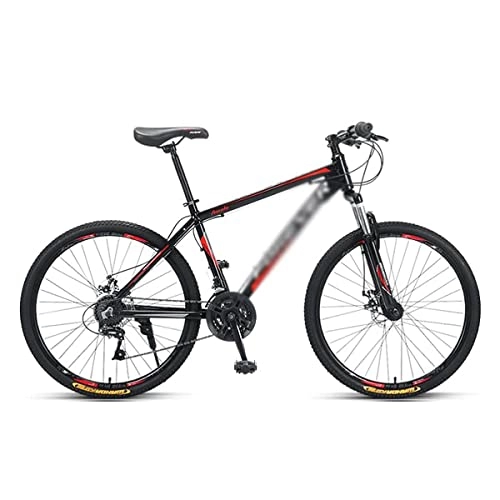 Mountain Bike : LZZB Adult Mountain Bike 26-Inch Wheels 24 / 27-Speed Shifter Dual Disc Brakes with Carbon Steel Frame / Red / 24 Speed