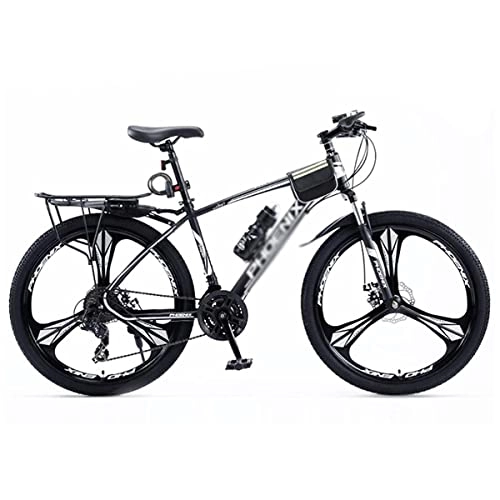 Mountain Bike : LZZB Mountain Bike with 27.5" Wheels for Men Woman Adult and Teens Carbon Steel Frame with Front and Rear Disc Brakes / Black / 27 Speed