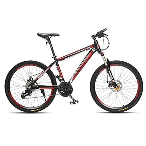 Mountain Bike : M-YN 27 Speed Mountain Bike W Dual Disc Brakes | 26" / 27.5" All-Terrain Bicycle W Full Suspension | Adult Road & Offroad Bike For Men Women(Size:27.5inch, Color:red)