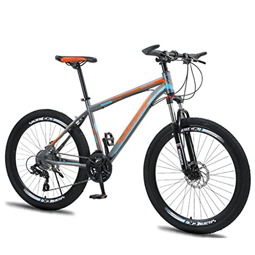 Mountain Bike : M-YN Mountain Bike 21 / 24 / 27 Speed With High Carbon Steel Frame, 26-inch Wheels, Double Disc Brake, Front Suspension Anti-Slip Bikes(Size:21speed, Color:blue)