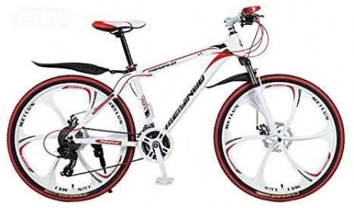 Mountain Bike : MAMINGBO Mountain Bike Bicycle, High Carbon Steel And Aluminum Alloy Frame, Double Disc Brake, PVC And All Aluminum Pedals, 26 Inch Wheels, Size:21 speed, Colour:A (Color : A, Size : 21 speed)
