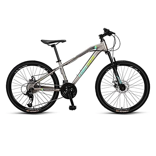 Mountain Bike : MDZZYQDS 24 Inch Adult Mountain Bike, Front and Rear Disc Brake, 27 Speed Front Suspension Bicycle for Men - Bicycle for Boys, Girls, Men and Women Suitable from 130-170cm