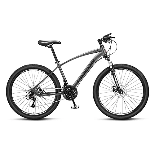 Mountain Bike : MDZZYQDS 26-inch Adult Mountain Bike, 21 Speed High Carbon Steel Frame and Double Disc Brake, Front Suspension Anti-Slip Shock-Absorbing Men and Womens Outdoor Cycling Road Bike