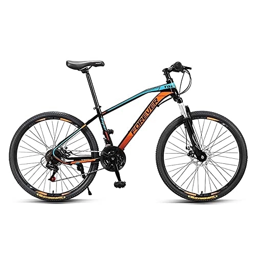 Mountain Bike : MDZZYQDS 26 Inch Adult Mountain Bike, Front and Rear Disc Brake, 24 Speed Front Suspension Bicycle - Bicycle for Boys, Girls, Men and Women Suitable from 155-185 cm, Bike weight: 15.5KG