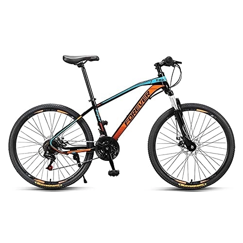 Mountain Bike : MDZZYQDS 26 Inch Adult Mountain Bike, Front and Rear Disc Brake, 27 Speed Front Suspension Bicycle - Bicycle for Boys, Girls, Men and Women Suitable from 155-185 cm, Bike weight: 15.5KG