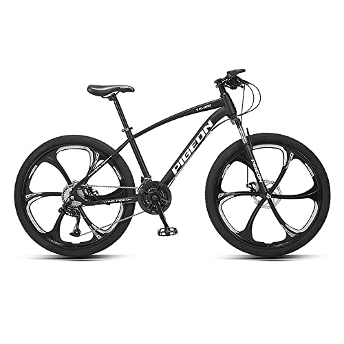 Mountain Bike : MDZZYQDS 26 Inch Mountain Bikes, 27 Speed High-carbon Steel Hardtail Mountain Bike, Mountain Bicycle with lockable Front Suspension Adjustable Seat, Double Disc Brake Cycling Road Bike