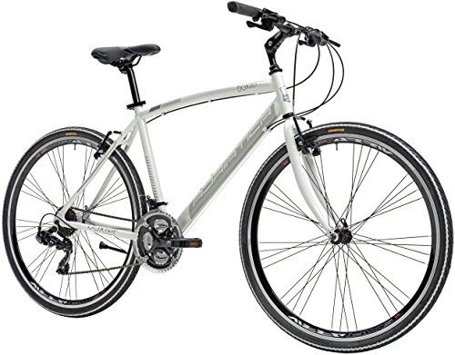 Mountain Bike : Men's Hybrid Bike Cycles Adriatica Boxter FY with Aluminium Frame, 28Inch Wheel Shimano 21Speed, Bianco