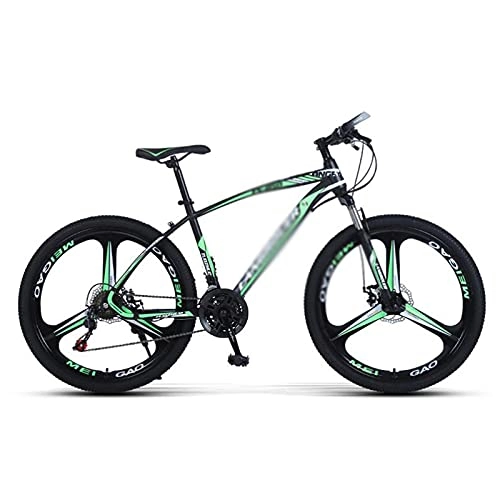 Mountain Bike : MENG 26 inch Mountain Bike Carbon Steel MTB Bicycle with Disc-Brake Suspension Fork Cycling Urban Commuter City Bicycle Suitable for Men and Women Cycling Enthusiasts / Green / 27 Speed