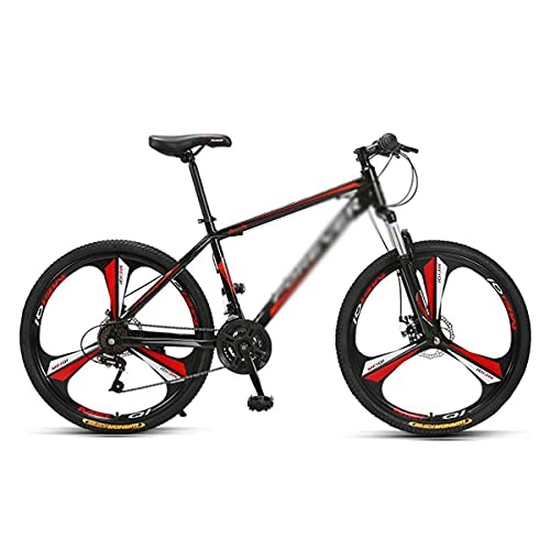 Mountain Bike : MENG 26 inch Mountain Bikes 24 / 27 Speed Suspension Fork MTB High-Tensile Carbon Steel Frame Mountain Bicycle with Dual Disc Brake for Men and Women / Red / 24 Speed