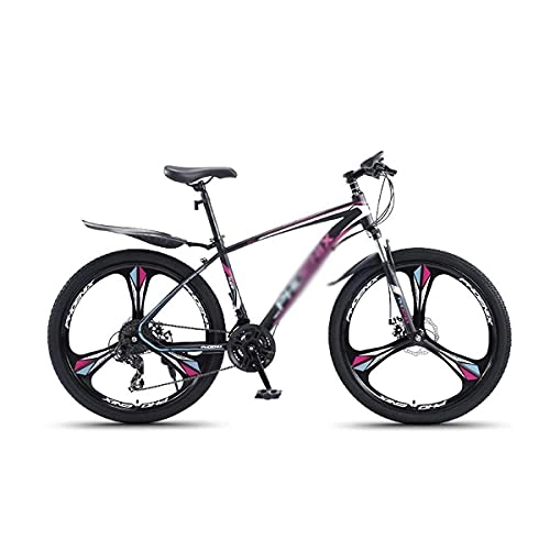 Mountain Bike : MENG Adult Mountain Bike Carbon Steel Frame 27.5 inch Wheel Disc Brake 24 Speed Gears System with Front Suspension for Boys Girls Men and Wome(Size:24 Speed, Color:Black) / Purple / 27 Speed