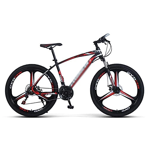 Mountain Bike : MENG Men Mountain Bike 26 inch Frame &Amp; Wheels Carbon Steel Frame, Hidden Disc Brake, Lockable Suspension Fork with Comfortable Cushion(Size:27 Speed, Color:Green) / Red / 27 Speed