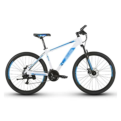 Mountain Bike : MENG Mountain Bike 21 Speed 26 Inches Wheel Dual Suspension Bicycle with Aluminum Alloy Frame Suitable for Men and Women Cycling Enthusiasts / Blue
