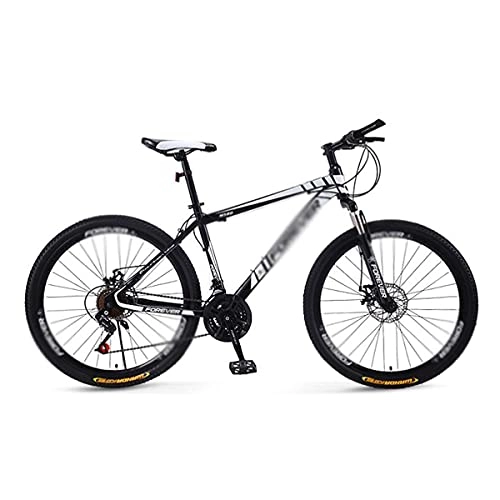 Mountain Bike : MENG Mountain Bike Men and Women Professional 21 Speed Gears 26 inch Bicycle, High-Disc Steel Frame, Double Disc Brake, Lockable Fork with Comfortable Saddle(Size:21 Speed, Color:Red) / Black / 21 Speed