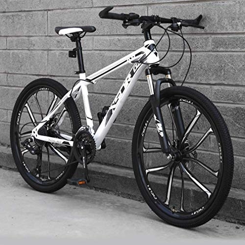Mountain Bike : Mens Adult Mountain Bike, Lightweight High-Carbon Steel Frame Snowmobile Bikes, Double Disc Brake Beach Bicycle, 26 Inch Wheels
