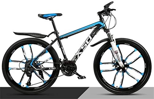 Mountain Bike : Mens Mountain Bike, 26 Inch Wheel Commuter City Hardtail Off-road Damping City Road Bicycle Male and Female Students Bicycle, for Outdoor Sports, Exercise (Color : Black Blue, Size : 30 speed)