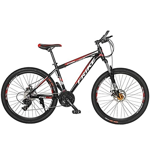 Mountain Bike : Mens Youth Mountain Bike 26-inch Wheels Aluminum Alloy Frame 21 / 24 / 27 Speed Gear System With Dual Disc Brake(Size:24 Speed)