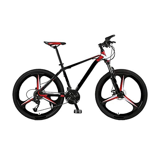 Mountain Bike : MH-LAMP Bike 30 Speed, Mountain Bike Mud Guard's, Bicycle with Water Bottle Holder Bell, Folding Bike Disc Brakes Set, Steel Frame, Fork Suspension Can Be Locked, 24inch