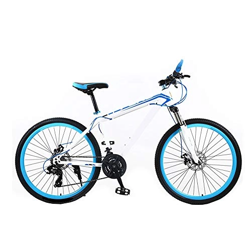 Mountain Bike : MH-LAMP Mountain Bike, Bike Dual Disc Brake, Bike Front Suspension, Bike 24 Speed, MTB Bike Pedals Aluminium, Steel Frame, Sports Leisure, 24inch