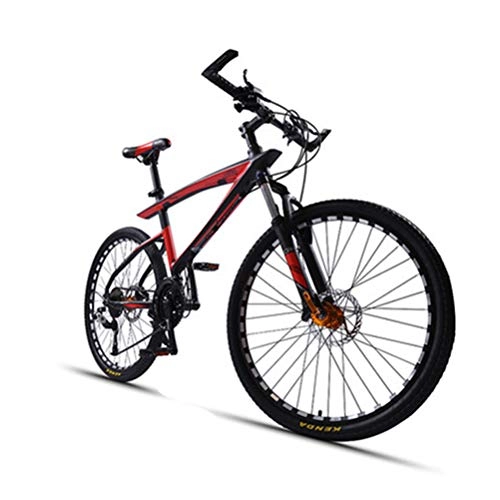 Mountain Bike : MIRC Student ultra-light shift bicycle male adult with double shock absorption downhill soft tail cross-country mountain bike 30 / 33 speed, Red, M