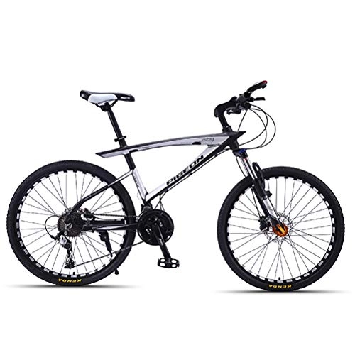 Mountain Bike : MIRC Student ultra-light shift bicycle male adult with double shock absorption downhill soft tail cross-country mountain bike 30 / 33 speed, White, M