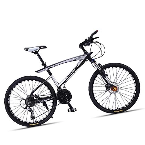 Mountain Bike : MIRC Ultra-light shift mountain bike, 26-inch adult intelligent speed-shift ultra-light bicycle, 26-inch / 33-speed student / adult double shock-absorbing downhill mountain bike, White