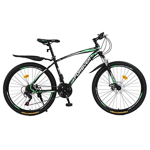 Mountain Bike : MJL Beach Snow Bicycle, 24 inch Adult Mountain Bike, Double Disc Brake Variable Speed City Road Bicycle, Trail High-Carbon Steel Snow Bikes, Wo, A, 24 Speed, B, 30 Speed