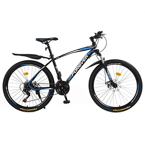 Mountain Bike : MJL Beach Snow Bicycle, 26 inch Adult Mountain Bikes, Double Disc Brake City Road Bicycle, Trail High-Carbon Steel Snow Bike, Women General Purpose, D, 27 Speed, C, 21 Speed