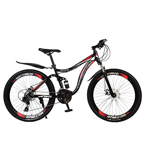 Mountain Bike : MJL Beach Snow Bicycle, Adult 26 inch Mountain Bike, Double Shock Absorption Variable Speed Mountain Bicycle, Double Disc Brake High-Carbon Steel Snow Bikes, A, 24 Speed, a, 24 Speed
