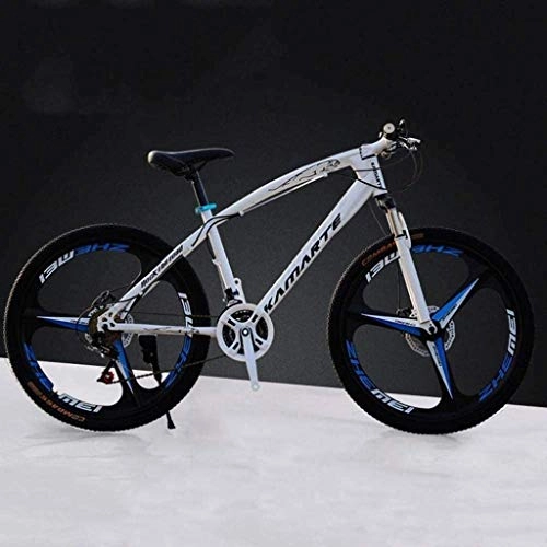 Mountain Bike : MJY Bicycle 26 inch Mountain Bikes, High-Carbon Steel Hard Tail Bicycle, Lightweight Bicycle with Adjustable Seat, Double Disc Brake, Spring Fork, H, 24 Speed 6-11