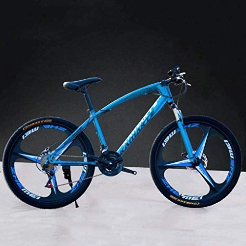 Mountain Bike : MJY Bicycle 26 inch Mountain Bikes, High-Carbon Steel Hard Tail Bicycle, Lightweight Bicycle with Adjustable Seat, Double Disc Brake, Spring Fork, I, 24 Speed 6-20