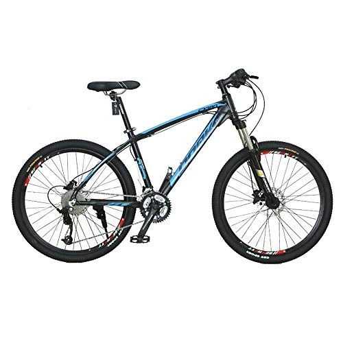 Mountain Bike : Mnjin Outdoor sports Adult mountain bike 26 inch 27 speed shift hard tail double disc brake aluminum alloy adult outdoor riding