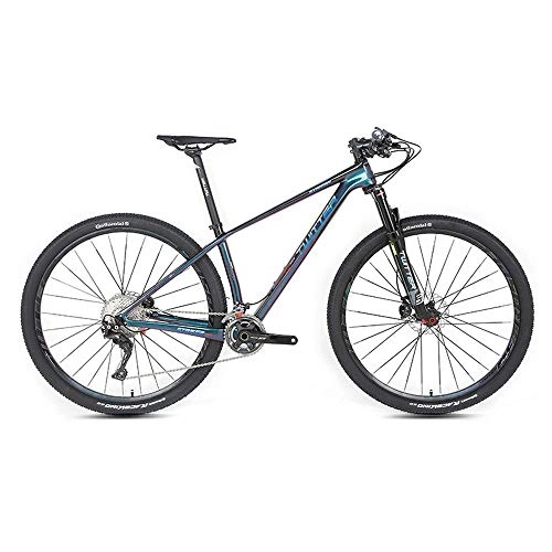 Mountain Bike : Mnjin Outdoor sports Carbon fiber mountain bike, XT27.5 inch 29 inch 22 speed 33 speed double disc brake adult men and women cross country mountaineering bicycle outdoor riding