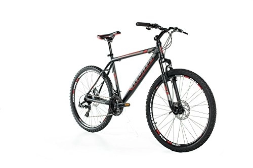 Mountain Bike : Moma Bikes, GTT26' Mountain Bike, Black, Aluminum, SHIMANO 24 Speeds, Disc Brakes, Front Suspension Fork