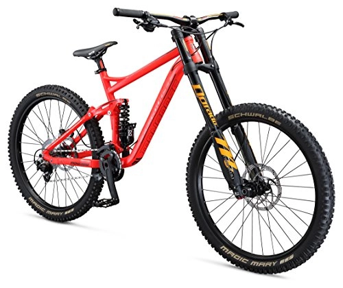 Mountain Bike : Mongoose Boot'r 27.5" Down Hill Bicycle, Red, 17" / Medium
