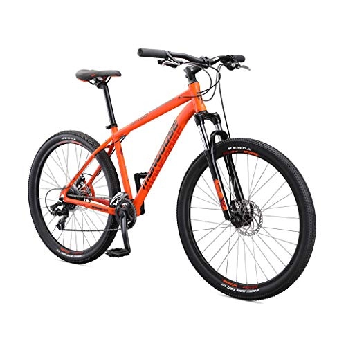 Mountain Bike : Mongoose Switchback Sport Adult Mountain Bike, 8 Speeds, 27.5-inch Wheels, Mens Aluminum Large Frame, Orange