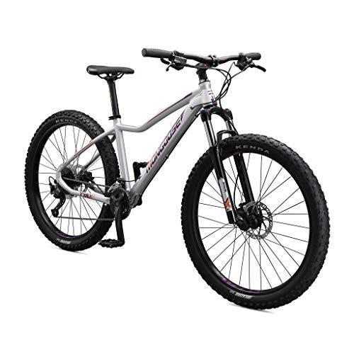 Mountain Bike : Mongoose Tyax Sport Adult Mountain Bike, 27.5-Inch Wheels, Tectonic T2 Aluminum Frame, Rigid Hardtail, Hydraulic Disc Brakes, Womens Medium Frame, White