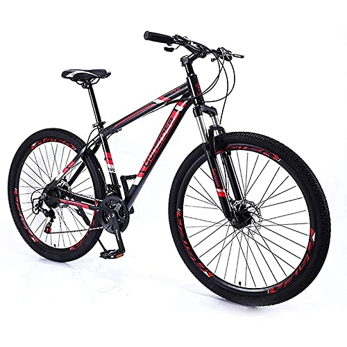 Mountain Bike : Mountain Bike 21-speed 29-inch Aluminum Frame Mountain Bike, Reducing School And Work Time (Color : Red)