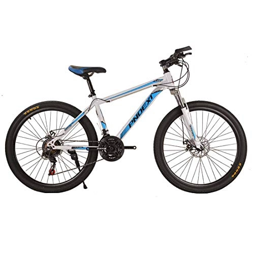 Mountain Bike : Mountain Bike 21 Speed Bicycle 20 inches(24 inches, 26 inches) Mens MTB Disc Brakes, Blue, 24inches