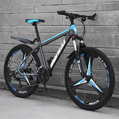 Mountain Bike : Mountain Bike, 24 / 26 Inch Road Racing Double Suspension Front Fork Integral Bicycle 21 / 24 / 27 / 30 Variable Speed High Carbon Steel Bicycle