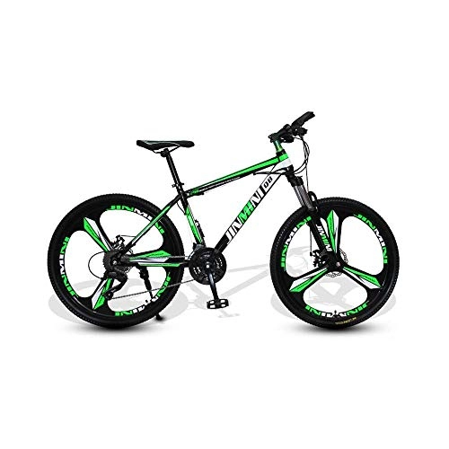 Mountain Bike : Mountain bike 24 Inches 26 Inch Mountain Bikes, Men's Dual Disc Brake Hardtail Mountain Bike, Bicycle Adjustable Seat, High-Carbon Steel Frame, 21 Speed, 3 Spoke (Size : Large)
