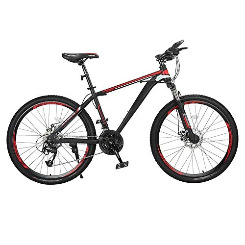 Mountain Bike : Mountain bike 24 speed / 27 speed / 30 speed light bike 24 inches / 26 inches / 27.5 inches shock absorption off-road racing boys and girls bike, Black, 26in / 27speed