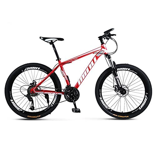 Mountain Bike : Mountain Bike, 26 / 27.5 Inch Wheels, 21-Speed Bicycle With Front Suspension, Double Disc Brake For Men & Women, Youth / Adults, Multiple Colors(Size:26inch, Color:red)